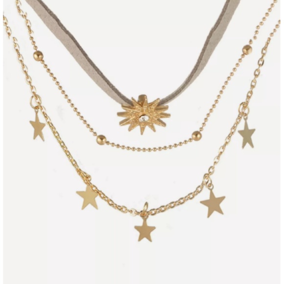 *NEW* STAR/ SUN CHOKER NECKLACE SET - Picture 2 of 4